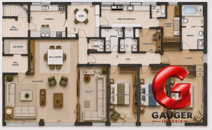 Apartamento, 3 quartos, 230 m² - Foto 41